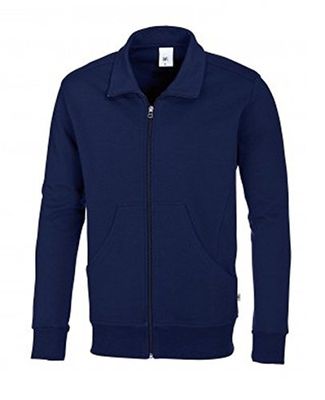 BP 1627-193 unisex sweatjas van versterkt katoen nachtblauw, maat S