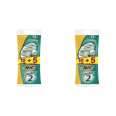 Bic Men’s Comfort 2 Razor, 1 Pack of 20 + 5