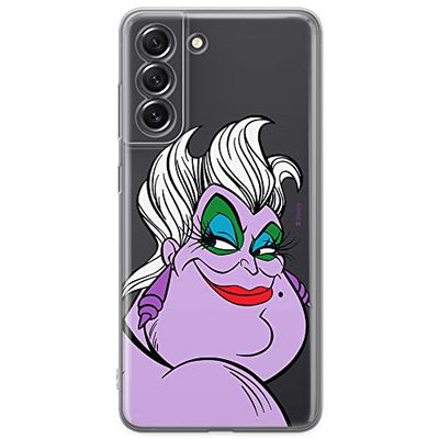 ERT GROUP mobiltelefonfodral för Samsung S21 FE originalt och officiellt licensierat Disney mönster Ursula 001 optimalt anpassad till formen på mobiltelefonen, gedeeltelijk transparant