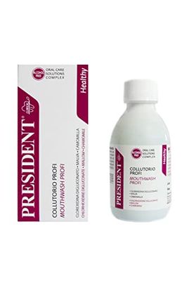 President - COLLUTORIO Liquido PROFI con Clorexidina, Previene e Contrasta la Placca, Carie e Gengiviti - 200 ml