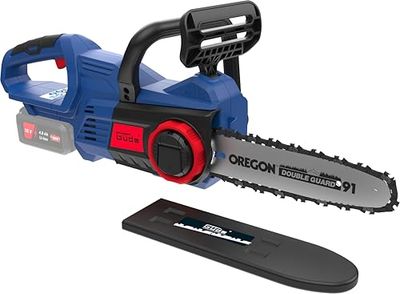 Güde Motosierra con batería KS 18-0 (18 V, 21000 1/min, longitud de corte 240 mm, sistema de sujeción rápida de cadena, lubricación automática de cadena, peso 2,6 kg, incluye espada y cadena Oregon,