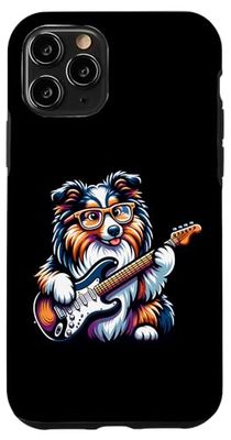 E-Guitar Collie Jams With Glasses Case for iPhone 11 Pro