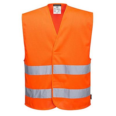 Portwest MeshAir Hi-Vis Two Band Vest, Color: Orange, Size: XXL/XXXL, C374ORRXX/3X