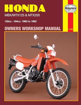 Honda Mbx & Mtx 125 & Mtx 200, '83-'93 Haynes Repair Manual