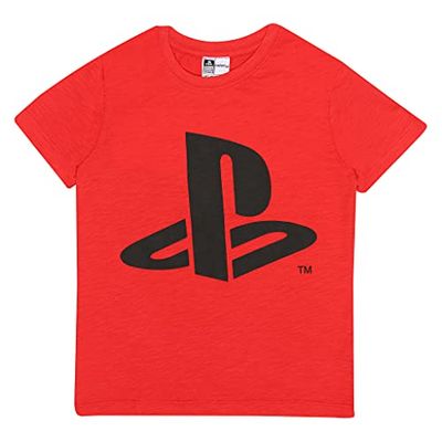 Playstation Player 1 Girls T-Shirt Rosso 6-7 Anni