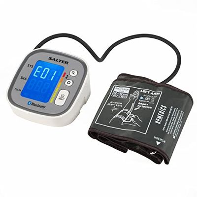 Salter BPA-9301-EU Tensiomètre de Bras Bluetooth, Tensiometre Électronique, Connecte à l’Application MiBody, Mesurer Pression Sanguine & Pouls, Indicateur d'Hypertension, 3 Mémoire Utilisateur