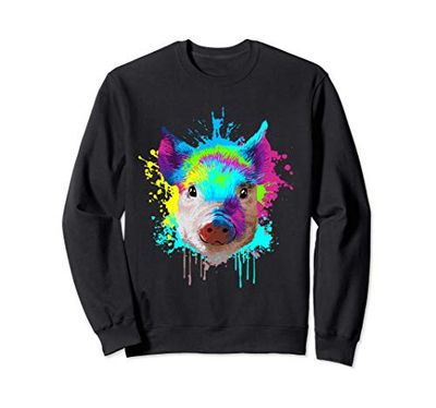 Splash Art Granjero Regalo Granja Amante De Los Cerdos Sudadera