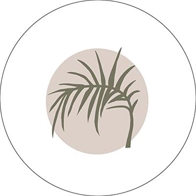 Bonateks, Runt digitalt tryckt musmatta, halkfri undersida, för kontor och hem, diameter: 22 cm