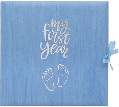 Baby's My First Year Record Logboek ter herdenking van de geboorte tijdens hun eerste jaar op aarde - Blauw
