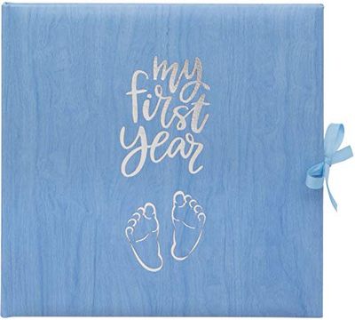 Journal de naissance « Baby's My First Year » pour célébrer la naissance à travers leur première année sur terre – Bleu