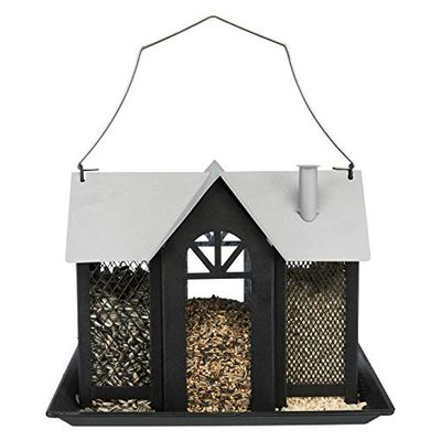 Trixie - Mangiatoia da Appendere in Metallo, 26 x 19 x 19 cm, Colore: Nero