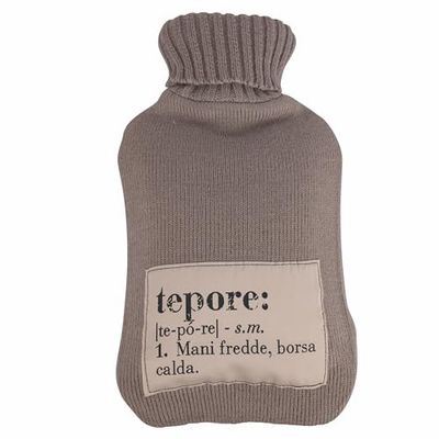 Villa d'Este Home Tivoli Hot Water Bottle, Beige, 2 litres