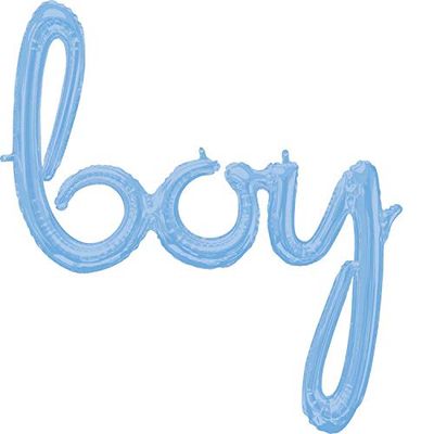 Amscan 3916811 Foil Balloon Word Boy Silver