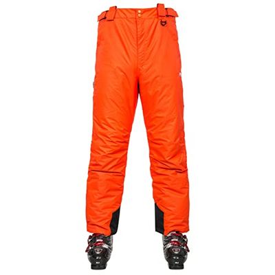 Trespass Bezzy Sci Impermeabile, Pantaloni con Zip alla Caviglia, Ghette e Ventilazione Laterale Uomo, Arancione Acceso, XS