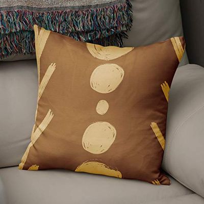 BonaMaison Fundas para Cojínes, Tonos Marrones Funda de Almohada Elegante y Suave para Decorativa Moderna Decoración del Hogar Habitación, 50x50 Cm - Diseñado y Fabricado en Turquía