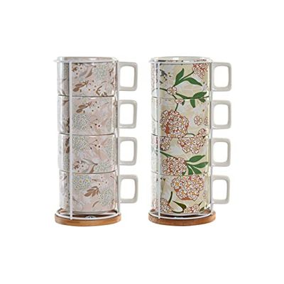 DKD Home Decor Ensemble de Tasses à café, Estándar