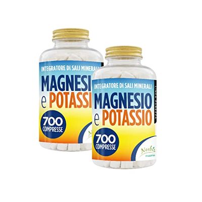 Magnesio e Potassio 1400 Compresse - Magnesio Citrato e Potassio Citrato - contro Stanchezza e Fatica Fisica, Caldo, Sali Minerali Organici Altamente Assimilabili - Fornitura di Lunga Durata (2)