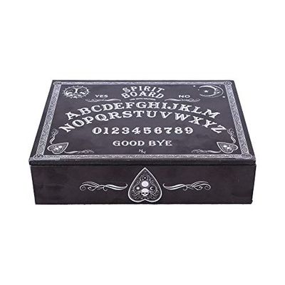 Nemesis Now Black and White Spirit Board and Planchette Jewellery Storage Box with Mirror, MDF, One Size
