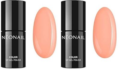 Neonail 4802-7 Ramla Bay - Esmalte de uñas UV LED (7,2 ml), color melocotón (Paquete de 2)