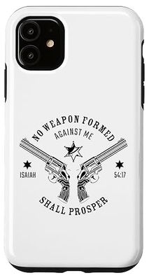Custodia per iPhone 11 No Weapon Formed Against Me – Isaiah 54:17 Protection Verse