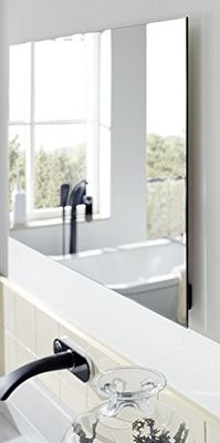 Infraroodverwarming Infrapower spiegel verwarmingspaneel INFRA-VCIR-400-M 400 watt voor wandmontage spiegelverwarmingsplaat zonder frame 60 x 60 x 2,5 cm
