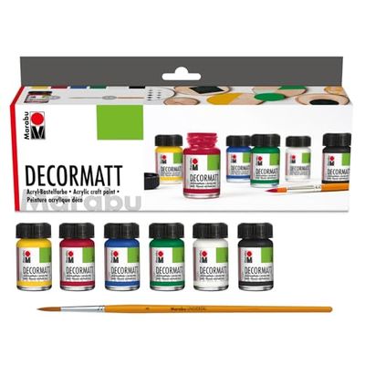 Marabu - 6 x 15 ml Decormatt Starter Set