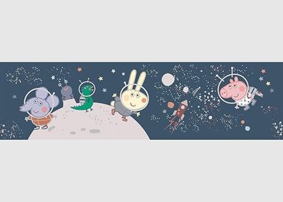 AG Design Cenefa de pared autoadhesiva Peppa Pig para habitación infantil de 13,8 x 500 cm | AWBD 8196-603