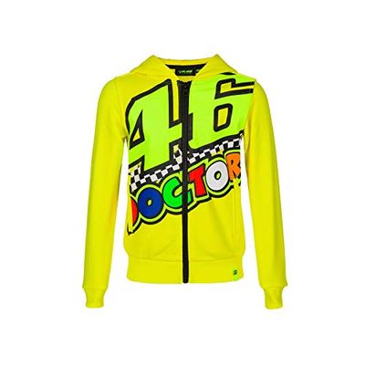 Valentino Rossi Collezione VR46 Classic Sweat-Shirt Mixte, Jaune, 6/7