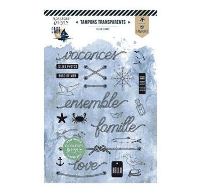 23 timbri trasparenti "Florilèges Design - Vista sul mare