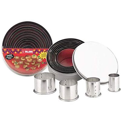 Ibili 703500 Emporte-pièces Arrondi Lisse Inox 11 Pièces