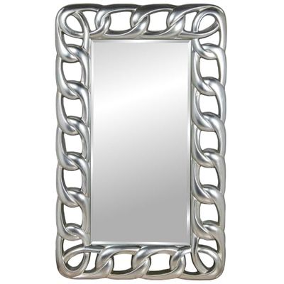 ESPEJO PARED 2301186X136CM CADENA PU PLATEADO_86X6X136CM INT:48,5X101CM BIS