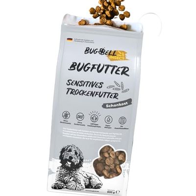 Alimento seco BugBell Premium 900 g, Solo Cinco componentes, hipoalergénico, para Perros alérgicos, Insectos