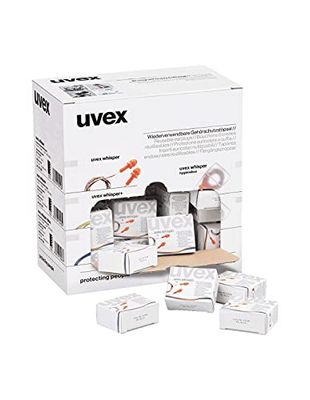 Uvex gehoorbescherming 23 dB herbruikbare whisper 2111201 50 paar, oranje