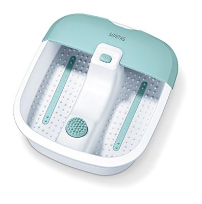 Sanitas SFB 07 pediluvio, idromassaggio rilassante di riflessologia plantare, controllo della temperatura dell'acqua, per il relax dei piedi stressati, fino al numero di scarpe 50