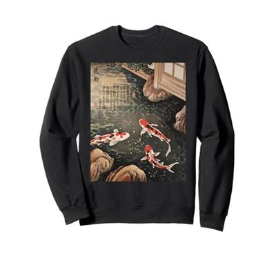 Koi Pesci Stagno Giapponese Nishikigoi Carpa Giappone Art Felpa