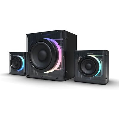 Nova Gaming – GS305 SERPENTIS – 2.1 RGB Gaming Speaker – Subwoofer, RGB Animation, 3.5 mm Jack Ports, USB and Micro-SD