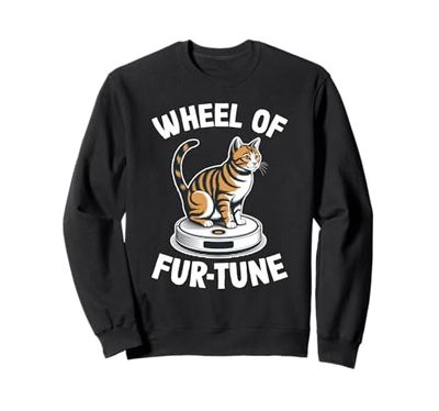 Wheel Of Fur-Tune Robot Vacuum Cleaner Funny Cat Sweatshirt