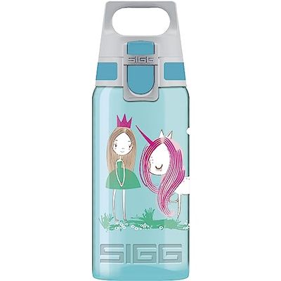SIGG VIVA ONE kinderdrinkfles (0.5 L), vervuilingsvrije kinderfles met lekvrij deksel, sportdrinkfles voor één hand