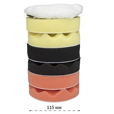 Nextool MPS-73115 polijstspons, oranje, geel, zwart, 8