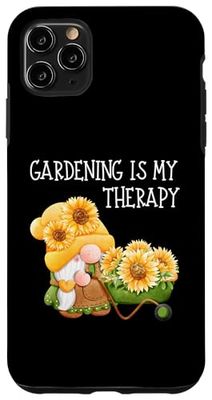 Gardening Is My Therapy Garden Gnome, Plant Flower Lover Case for iPhone 11 Pro Max