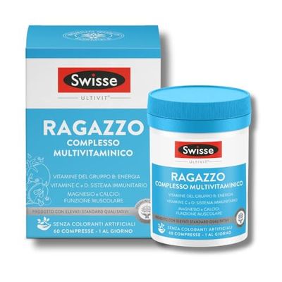 Swisse Multivitaminico Ragazzo, Integratore Alimentare Multi-nutriente per Integrare la Nutrizione dei Ragazzi, 60 Compresse