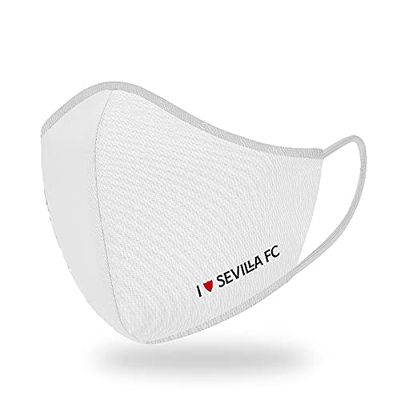 SEVILLA FC Mascarilla R40 Love Blanco Adulto, Talla única