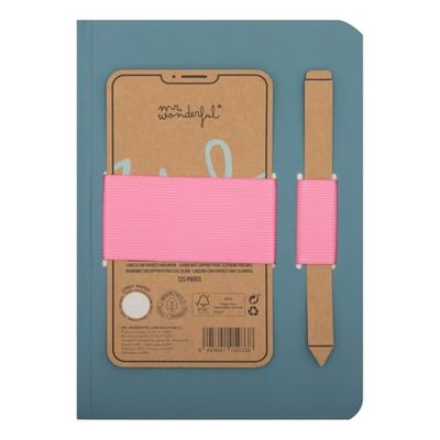 Mr. Wonderful - Libreta A5 con soporte para móvil - Only good notes - Incluye dos gomas elásticas - Libreta A5 de 120 páginas