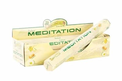 DRW Incienso Varilla Aroma meditacion Varilla 25 cm Meditation (120 Unidades) + estampita San Pancracio