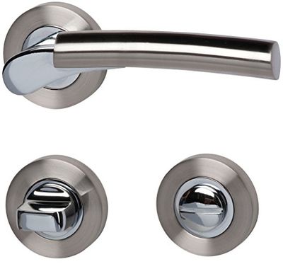 In acciaio inox Alpertec polo sud II - R per porte del bagno WC pulsante set maniglia porta guarnizioni, 28022220