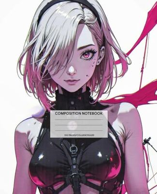 Anime-Inspired Composition Notebook: Anime style Girl. Futuristic Aesthetic Journal for Teens, Students, and Writers | 100 Pages
