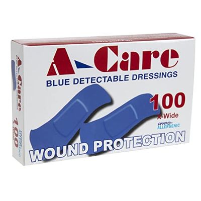 Standard Blue Plasters - 70 x 25mm. Hoeveelheid doos: 100. Kleur van het product: Blauw