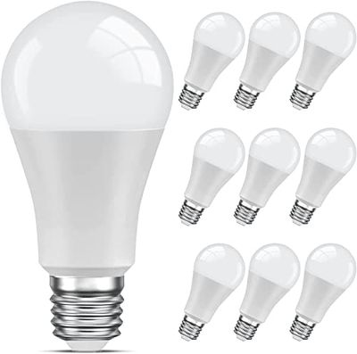 LEDYA Lampadina LED E27 13W, 1200 Lumen Luce Branco 3000K, Lampadina a Risparmio Energetico A60, Non Dimmerabile, Nessuno Sfarfallio, Pacco da 10