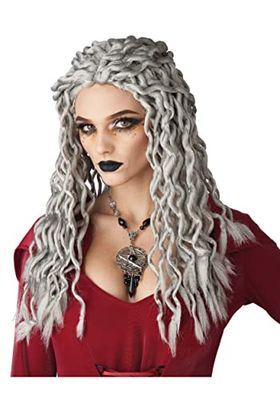 Crinkle Dreads Gray Wig Standard