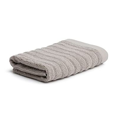 Möve Wellbeing Serviette longitudinale côtelée avec Ourlet Tubulaire 50 x 100 cm – Fabriquée en Allemagne – 85% Coton, 15% Lin, Cachemire